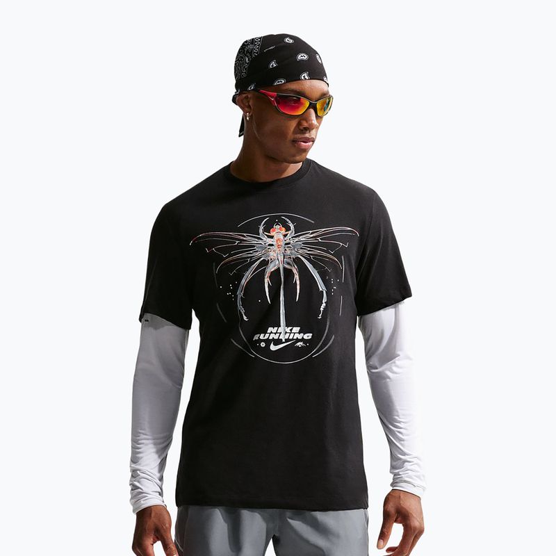 Tricou de alergare pentru bărbați Nike Dri-Fit Running black