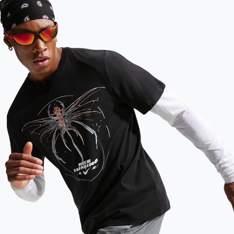 Tricou de alergare pentru bărbați Nike Dri-Fit Running black 4