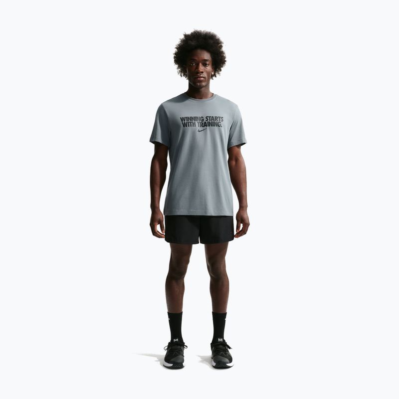 Tricou de antrenament bărbați Nike Dri-Fit Winning smoke grey/black/black 2