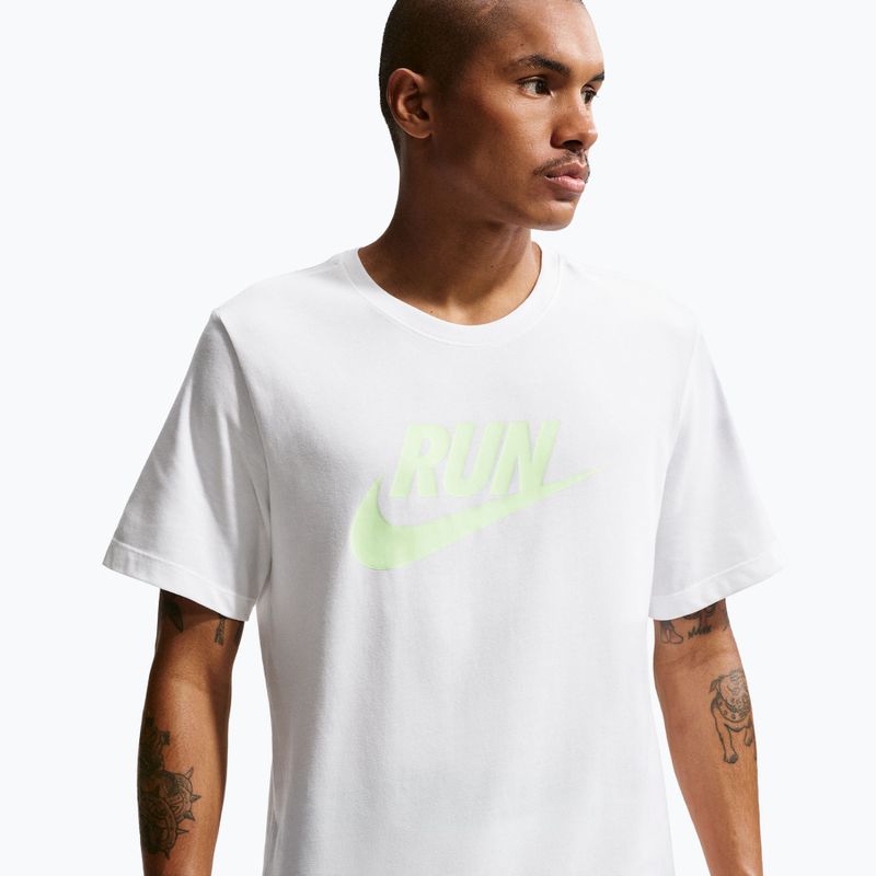 Tricou de alergare pentru bărbați Nike Dri-Fit Running white/barely volt 4