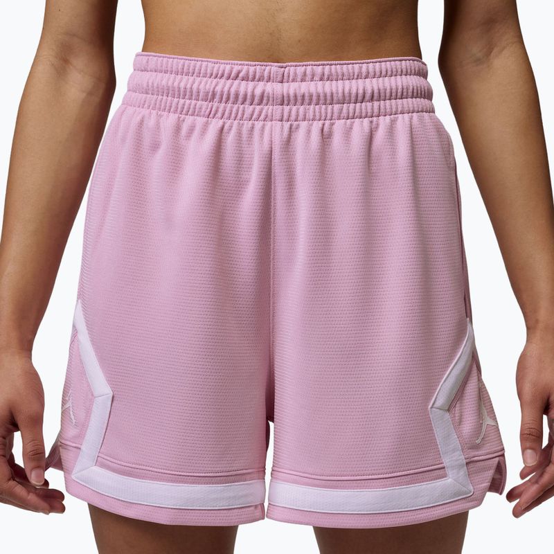Pantaloni scurți de baschet pentru femei Jordan Sport Diamond 4" iced carmine/iced carmine/white/white