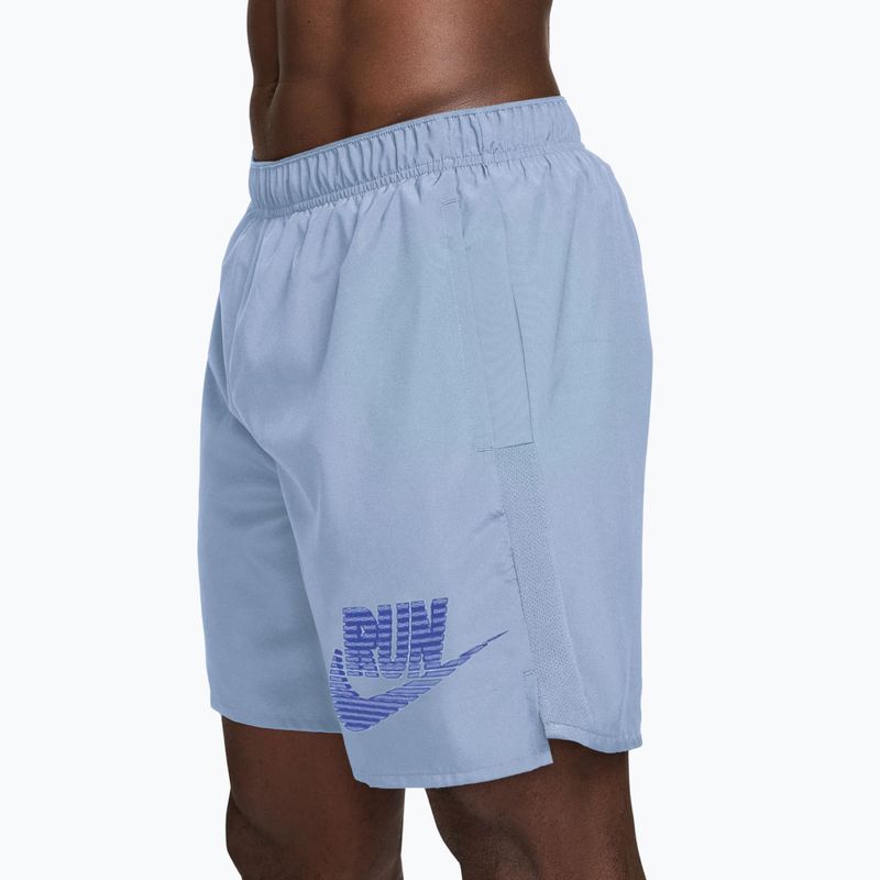 Pantaloni scurți de alergare pentru bărbați Nike Challenger Dri-Fit Brief-Lined 7" hydrogen blue/lapis 3