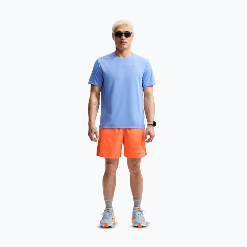 Pantaloni scurți de alergare pentru bărbați Nike Miler Dri-Fit 2in1 7" total orange 2