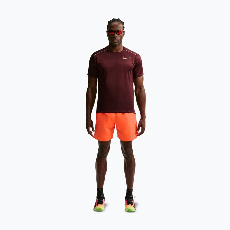 Pantaloni scurți de alergare pentru bărbați Nike Miler Dri-Fit Brief Lined7" total orange 2