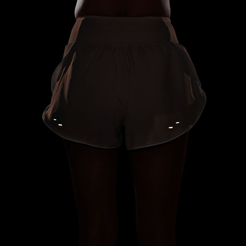 Pantaloni scurți de alergare pentru femei Nike Tempo Swoosh Dri-Fit Mid-Rise Brief-Lined orange pulse/white 7