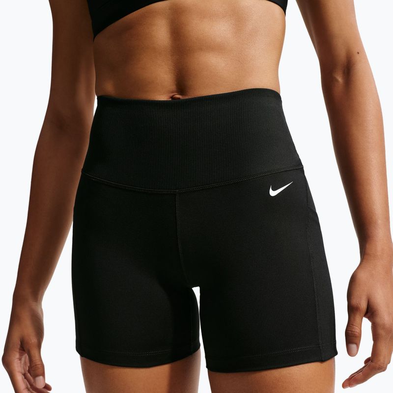 Pantaloni scurți pentru femei Nike One High Waisted Biker 5" black/black/white 6