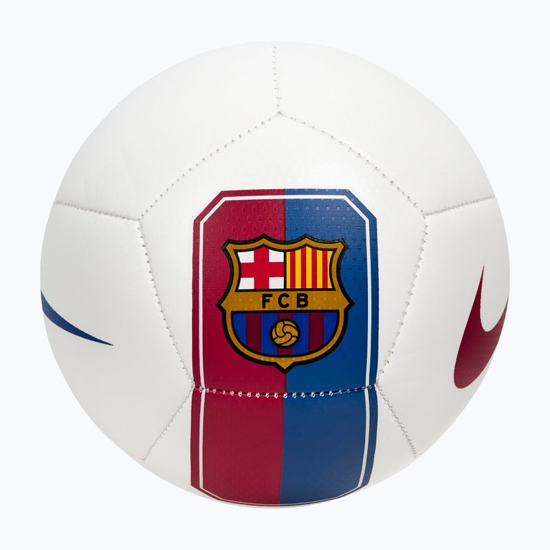 Minge pentru mini fotbal Nike Skills FC Barcelona white/cardinal red size 1 2