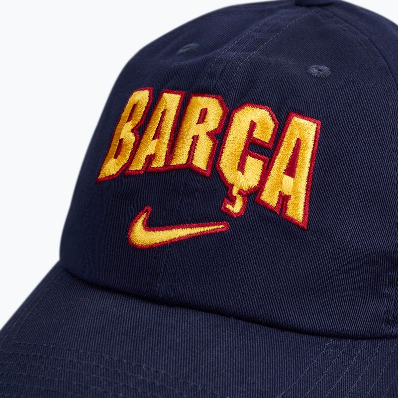 Șapcă pentru copii Nike FC Barcelona Club Cotton blackened blue 4