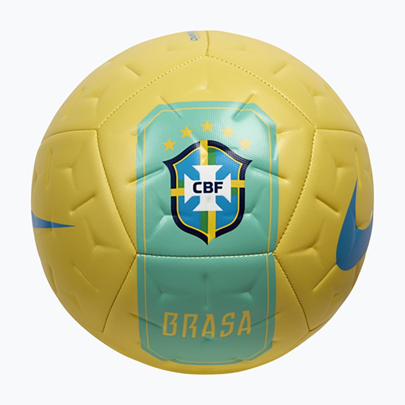 Minge de fotbal Nike Academy Brazil canary/light mint size 5 2