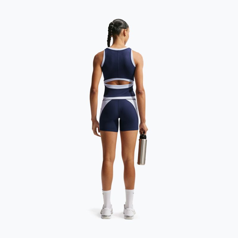 Pantaloni scurți pentru femei Nike One High Waisted Biker 5" midnight navy/hydrogen blue/white 3
