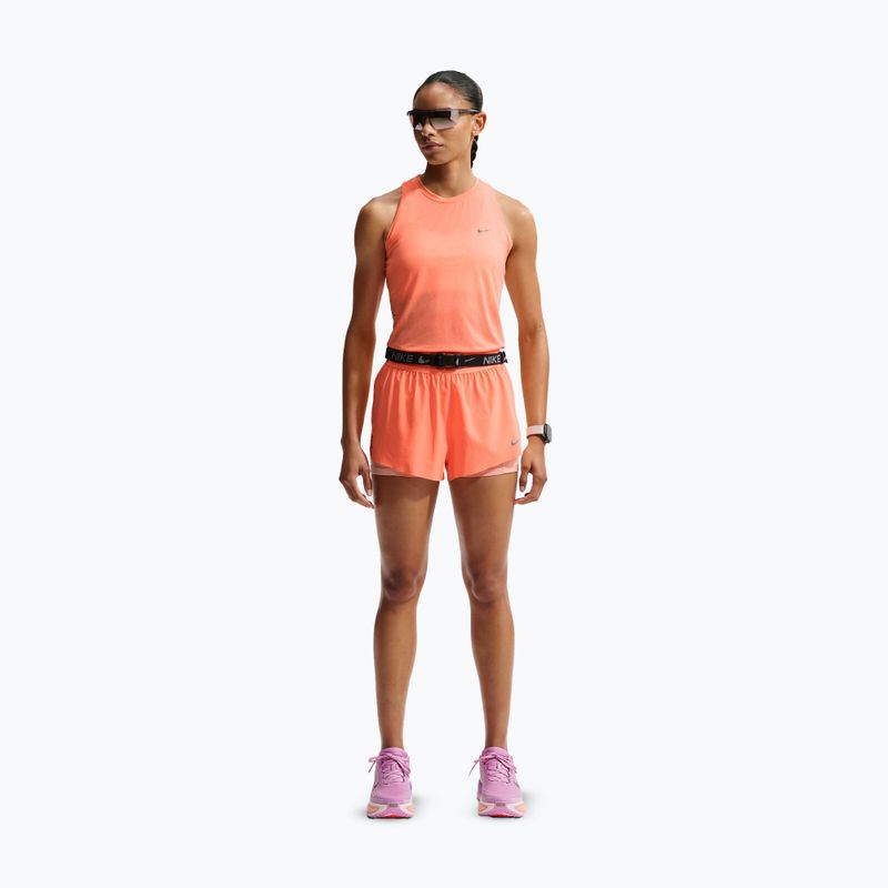 Pantaloni scurți de alergare pentru femei Nike Swift Mid-Rise 2in1 orange pulse 2