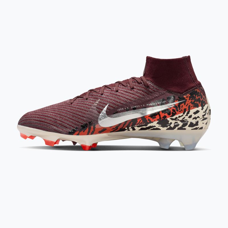 Încălțăminte de fotbal pentru bărbați Nike United Superfly 10 Elite burgundy crush/university red/fossil/metal silver 2
