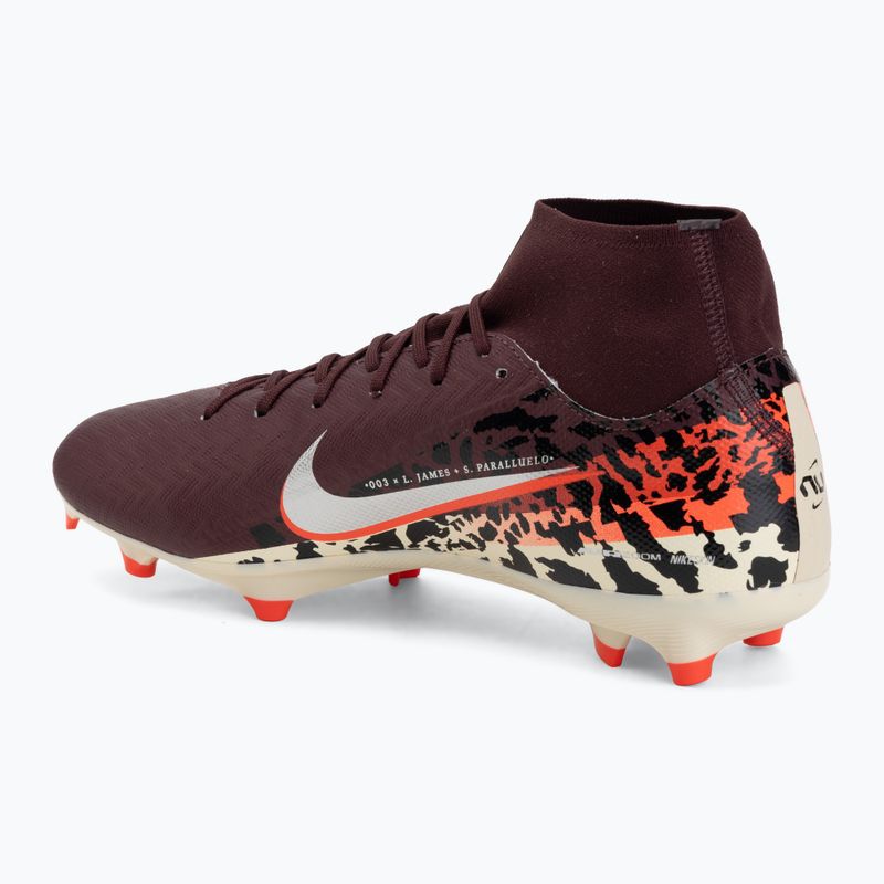 Încălțăminte de fotbal pentru bărbați Nike United Mercurial Superfly 10 Academy MG burgundy crush/metallic silver 3