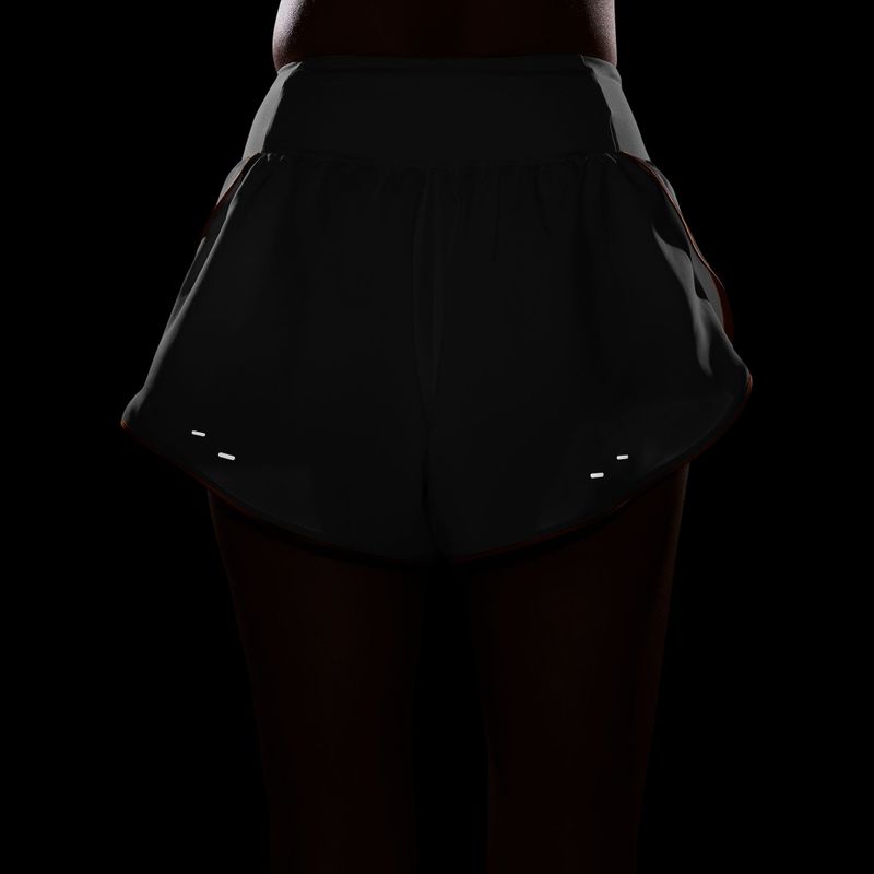 Pantaloni scurți de alergare pentru femei Nike Tempo Swoosh Dri-Fit Mid-Rise Brief-Lined white/orange pulse/black 7