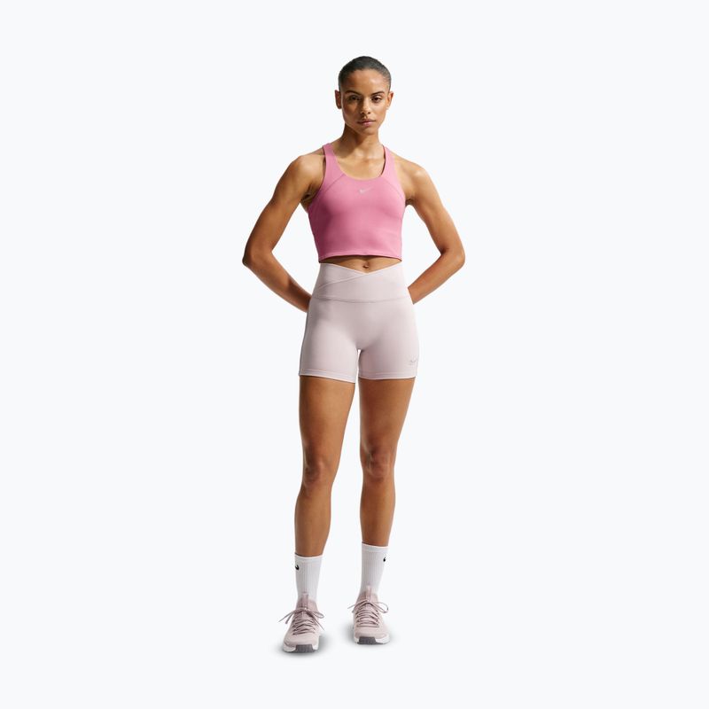Tricou de alergare pentru femei Nike Tempo Medium Support Cropped Sports Bra peony 2
