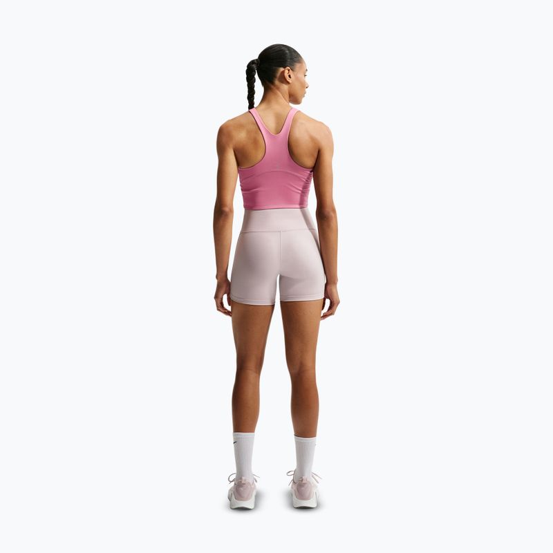Tricou de alergare pentru femei Nike Tempo Medium Support Cropped Sports Bra peony 3