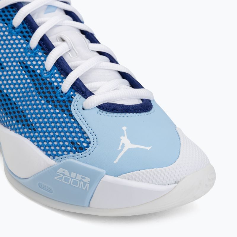 Încălțăminte de baschet pentru bărbați Jordan Luka 77 white/signal blue/psychic blue 7