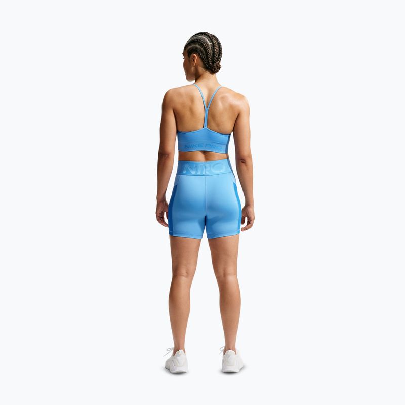 Pantaloni scurți pentru femei Nike Pro Sculpt High Waisted 5" Biker university blue/light photo blue/white 3