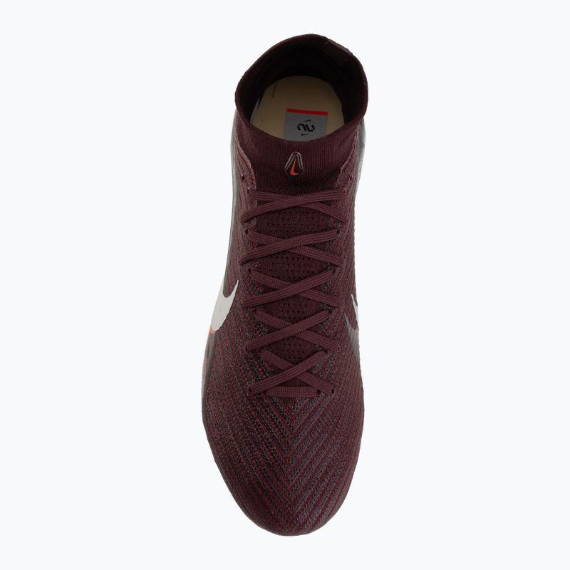 Încălțăminte de fotbal pentru bărbați Nike United Superfly 10 Elite burgundy crush/university red/fossil/metal silver 5