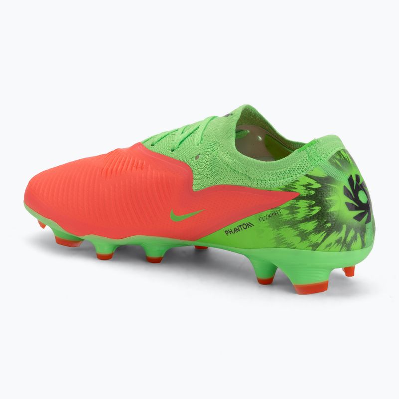 Încălțăminte de fotbal pentru bărbați Nike Phantom 6 Low Pro Erling Haaland FG hot punch/green strike/black 3