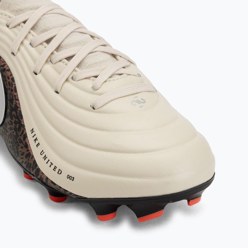 Încălțăminte de fotbal pentru copii Nike United Jr. Tiempo Maestro Academy MG fossil/burgundy crush/metallic silver 7