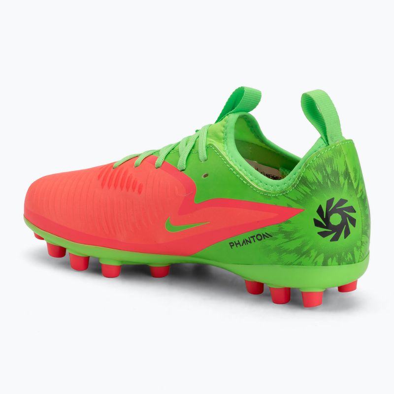 Încălțăminte de fotbal pentru copii Nike Jr. Phantom 6 Academy Erling Haaland AG hot punch/green strike/black 3