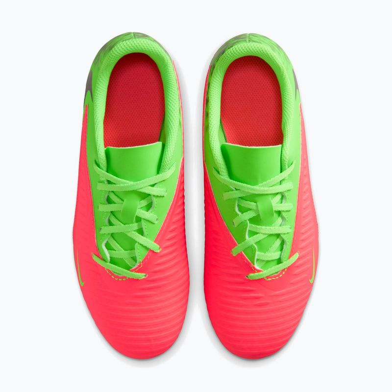 Încălțăminte de fotbal pentru copii Nike Jr. Phantom 6 Club Erling Haaland MG hot punch/green strike/black 2
