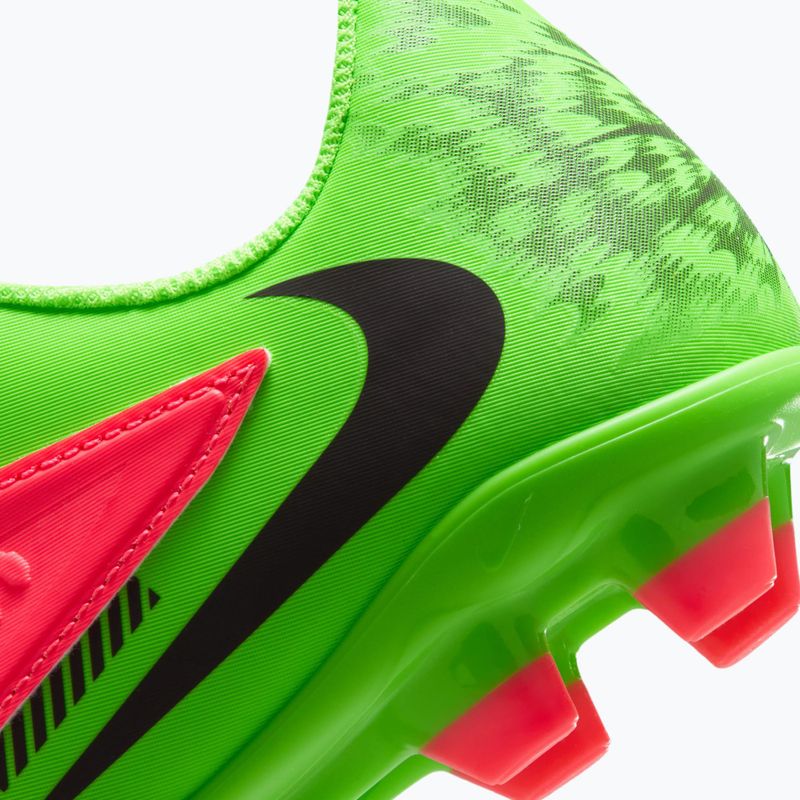 Încălțăminte de fotbal pentru copii Nike Jr. Phantom 6 Club Erling Haaland MG hot punch/green strike/black 4