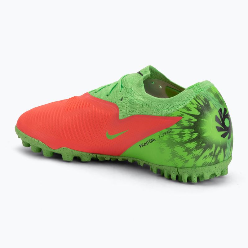 Încălțăminte de fotbal pentru bărbați Nike Phantom 6 Low Pro Erling Haaland TF hot punch/green strike/black 3
