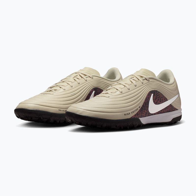 Încălțăminte de fotbal pentru bărbați Nike United Tiempo Maestro Academy TF fossil/burgundy crush/metallic silver 3