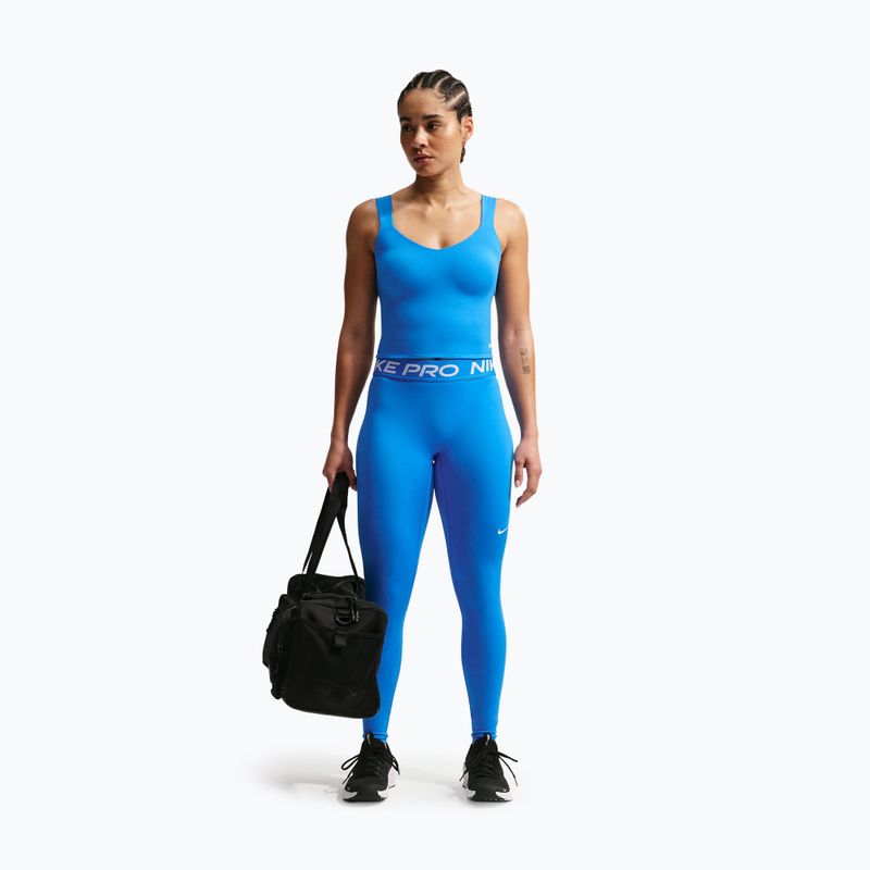 Tricou de antrenament pentru femei Nike Pro Sculpt Medium Support Padded Tank light photoblue/white 2