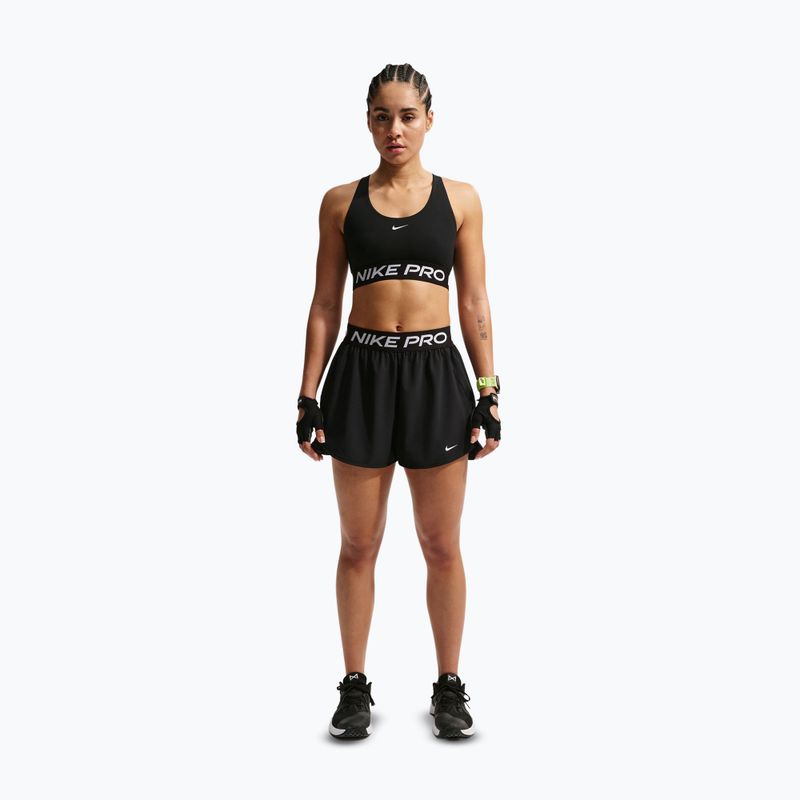 Pantaloni scurți de antrenament pentru femei Nike Pro 2in1 black/white 2