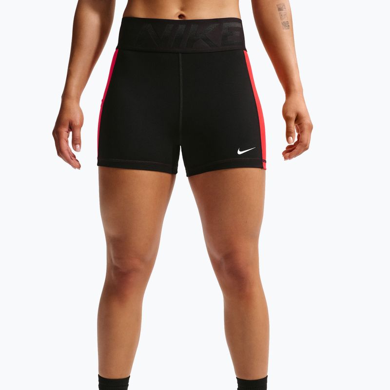 Pantaloni scurți de antrenament pentru femei Nike Pro Sculpt Dri-Fit High-Waisted Biker 5" black/light crimson/white 5