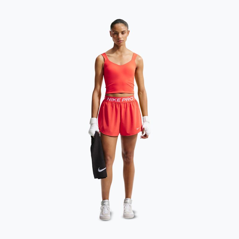 Tricou de antrenament pentru femei Nike Pro Sculpt Medium Support Padded Tank light crimson/white 2