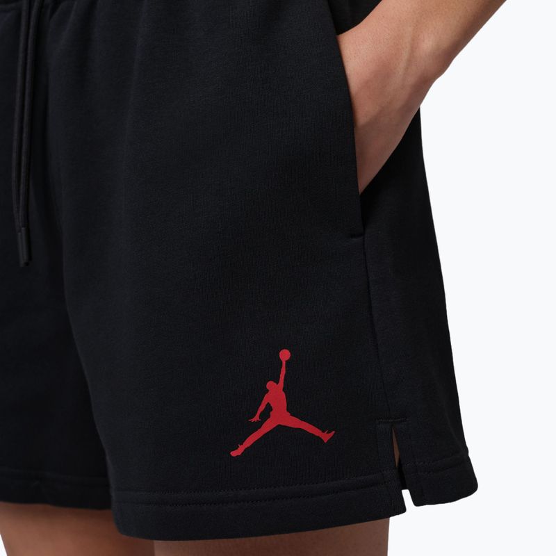 Pantaloni scurți pentru femei Jordan Fleece black/gym red 5