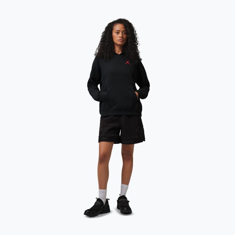 Bluză pentru femei  Jordan Fleece Hoodie black/gym red 2