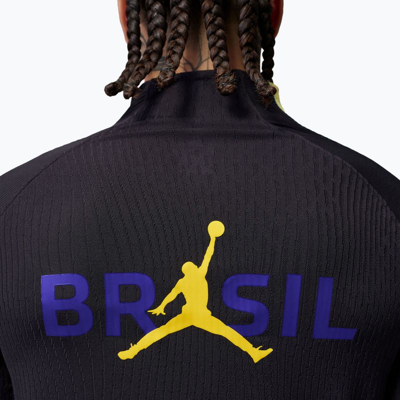 Bluză de fotbal cu mânecă lungă pentru bărbați Brazil Strike Elite Jordan Dri-Fit Drill Top black/yellow pulse/light mint/P109C 5