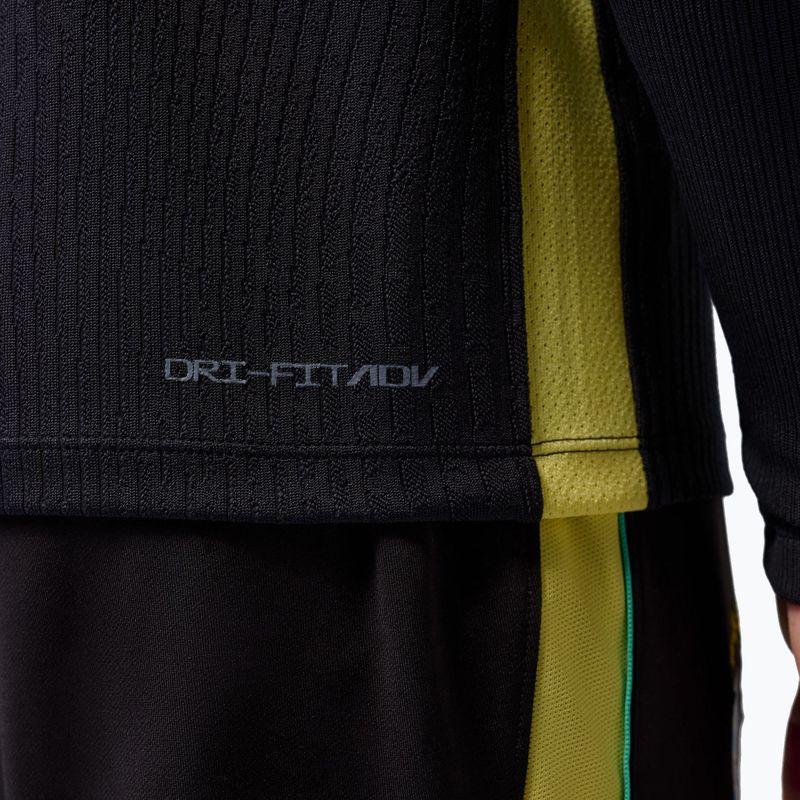 Longsleeve piłkarski męski Brazil Strike Elite Nike Jordan Dri-Fit Drill Top black/yellow puls/light menta/P109C 9