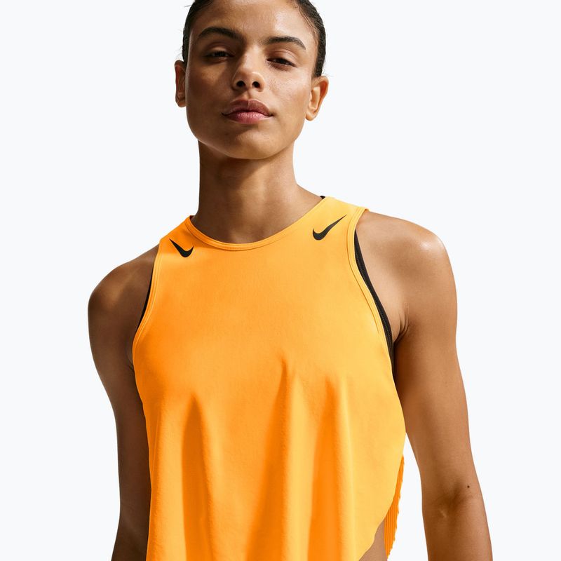 Tricou de alergare pentru femei Nike AeroSwift Dri-Fit ADV Cropped Tank Top laser orange/black 4