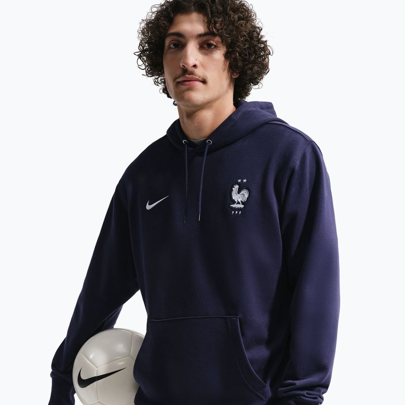 Bluză pentru bărbați Nike FFF Club French Terry blackened/white 4