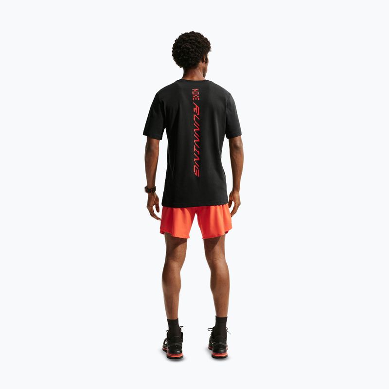 Tricou de alergare pentru bărbați Nike AeroSwift Dri-Fit black/bright crimson 3