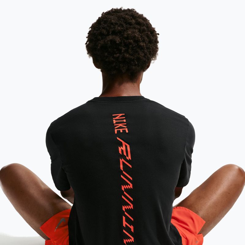 Tricou de alergare pentru bărbați Nike AeroSwift Dri-Fit black/bright crimson 6