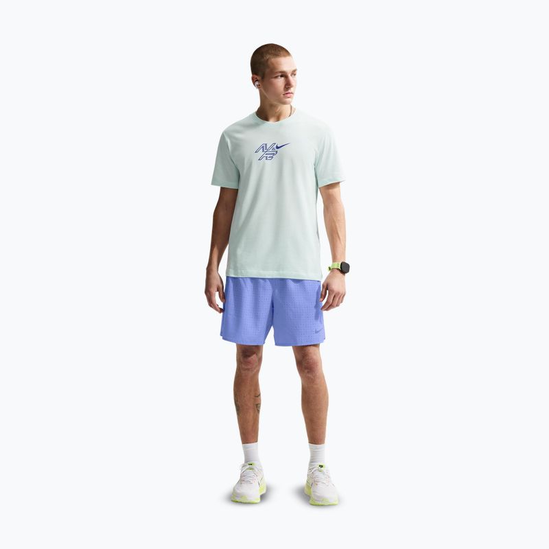 Tricou de alergare pentru bărbați Nike AeroSwift Dri-Fit barely green/lapis 2