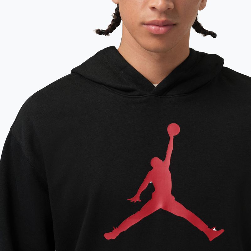 Bluză pentru bărbați Nike Jordan Pullover Hoodie black/gym red 4