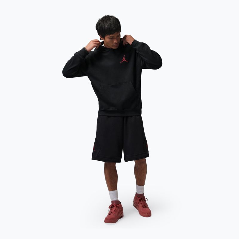 Bluză pentru bărbați Nike Jordan Pullover Hoodie black/gym red 2