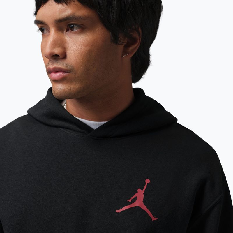 Bluză pentru bărbați Jordan Pullover Hoodie black/gym red 4