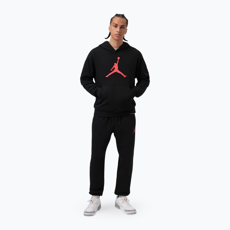 Pantaloni pentru bărbați Jordan black/gym red 2