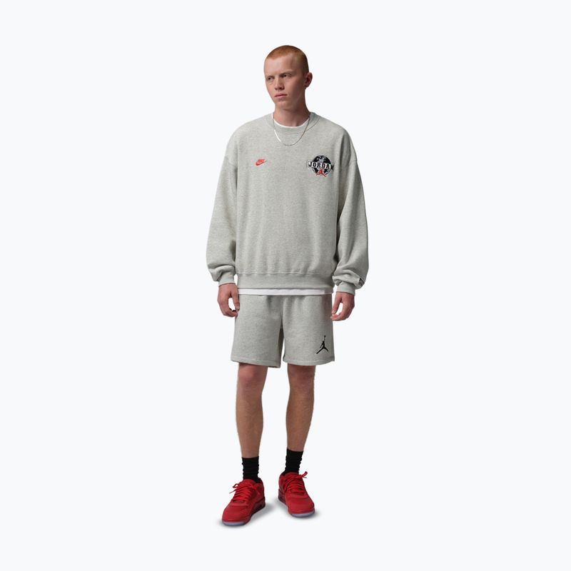 Pantaloni scurți pentru bărbați Jordan Fleece grey heather/black 2