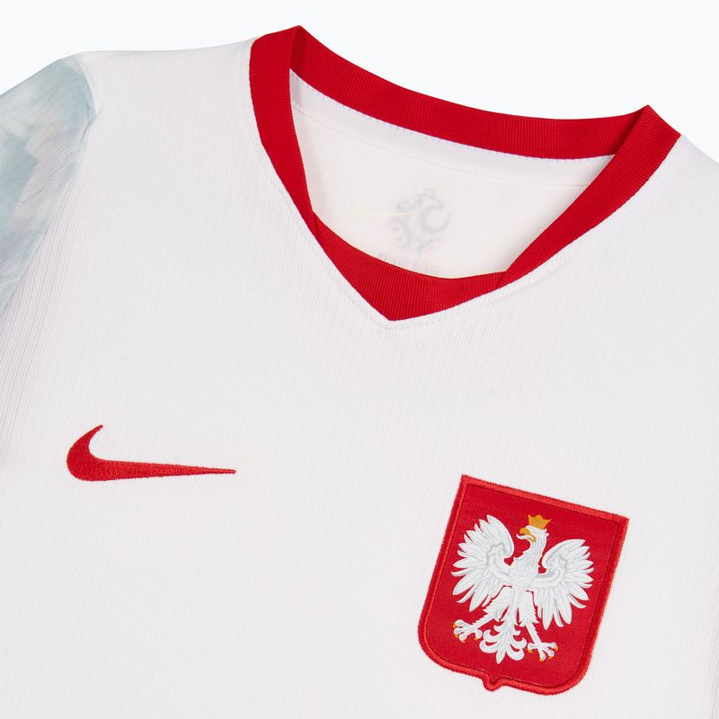 Tricou de fotbal pentru copii Nike Dri-Fit Poland Stadium Home 2026 white/field silver 4