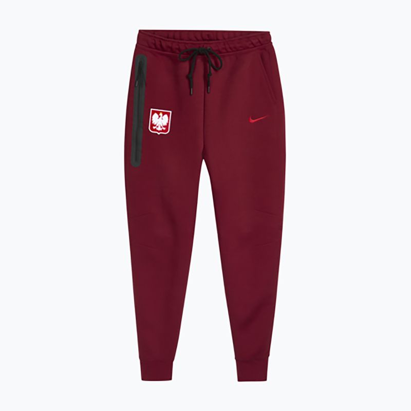 Pantaloni de fotbal pentru bărbați Nike Tech Fleece Poland Jogger team red 3